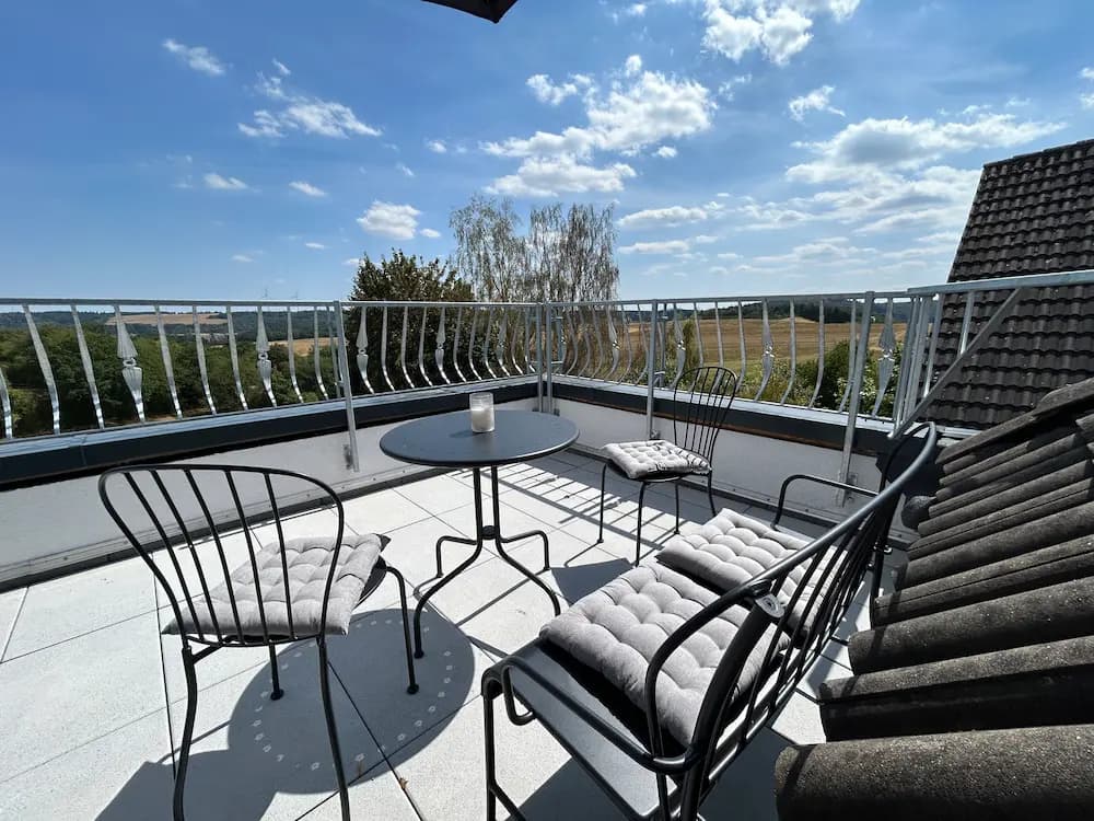 Dachterrasse – Ferienhaus Wanderath N°10