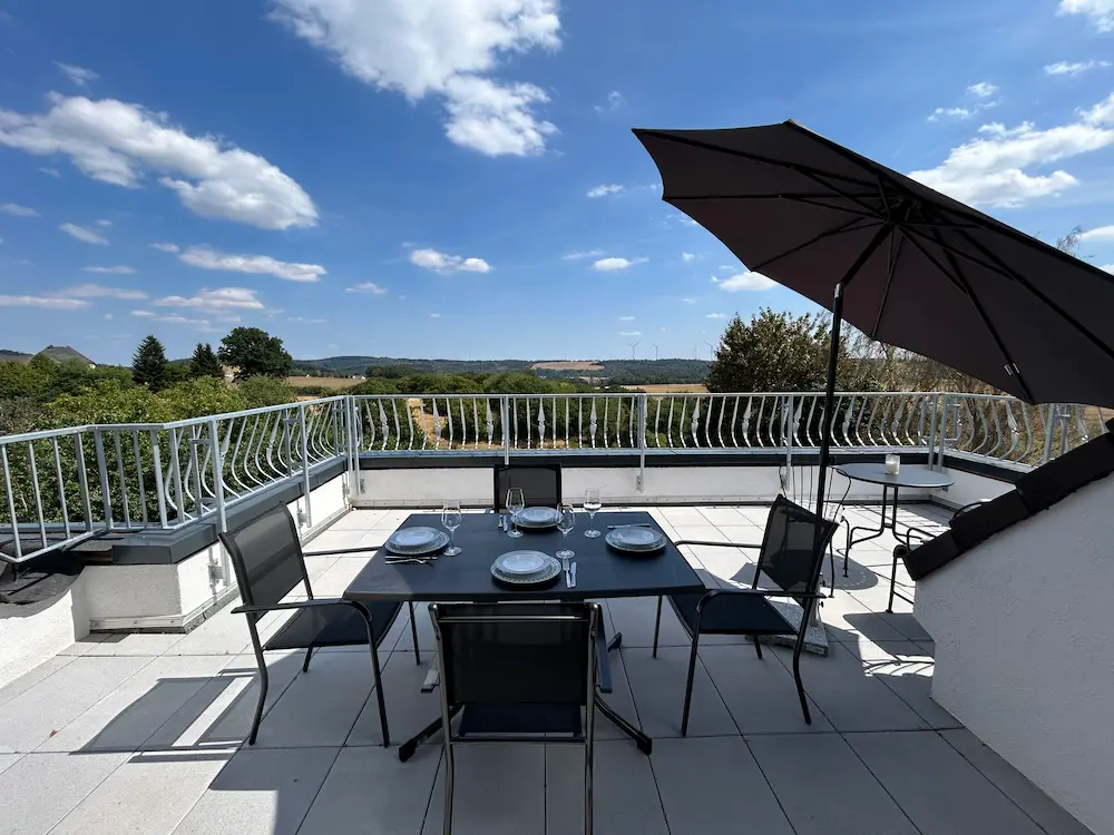 Dachterrasse – Ferienhaus Wanderath N°10
