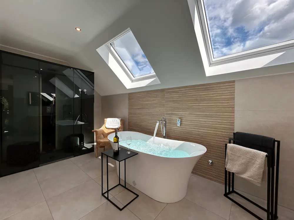 Badezimmer im Ferienhaus Leimbach N°4