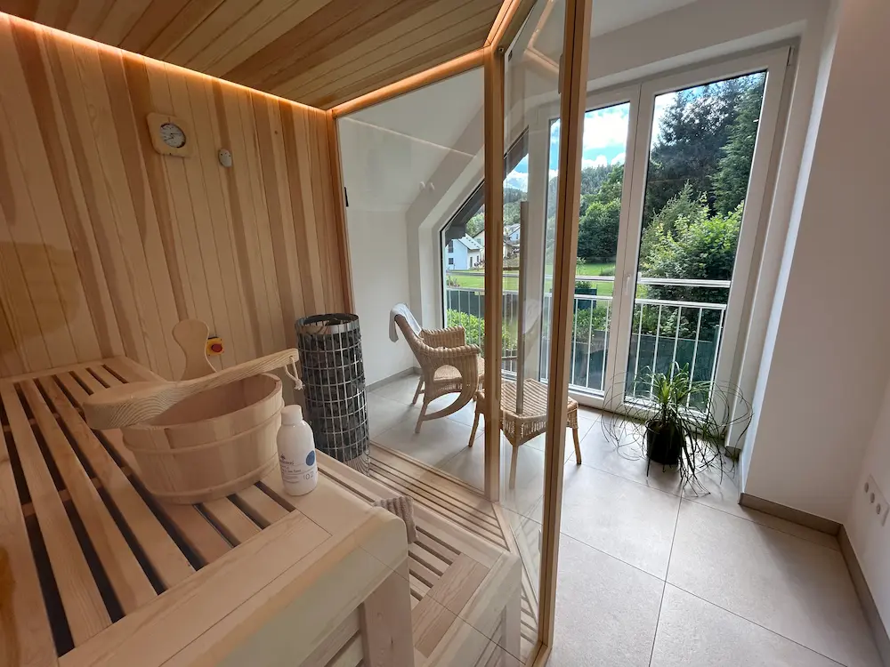 Finnische Sauna im Ferienhaus Leimbach N°4