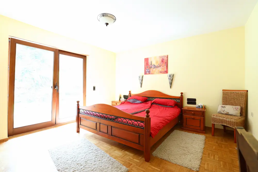 Schlafzimmer im Ferienhaus Leimbach N°6